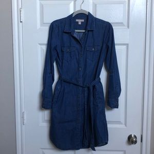 Denim button up shirt dress - size 4